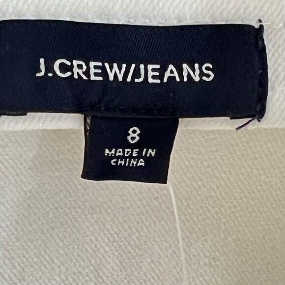 J Crew Womens White Denim Dress Sleeveless Snaps Cotton Size 8 Preppy 90s - Picture 8 of 9